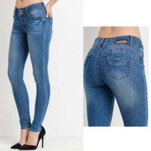 blue spice padded jeans